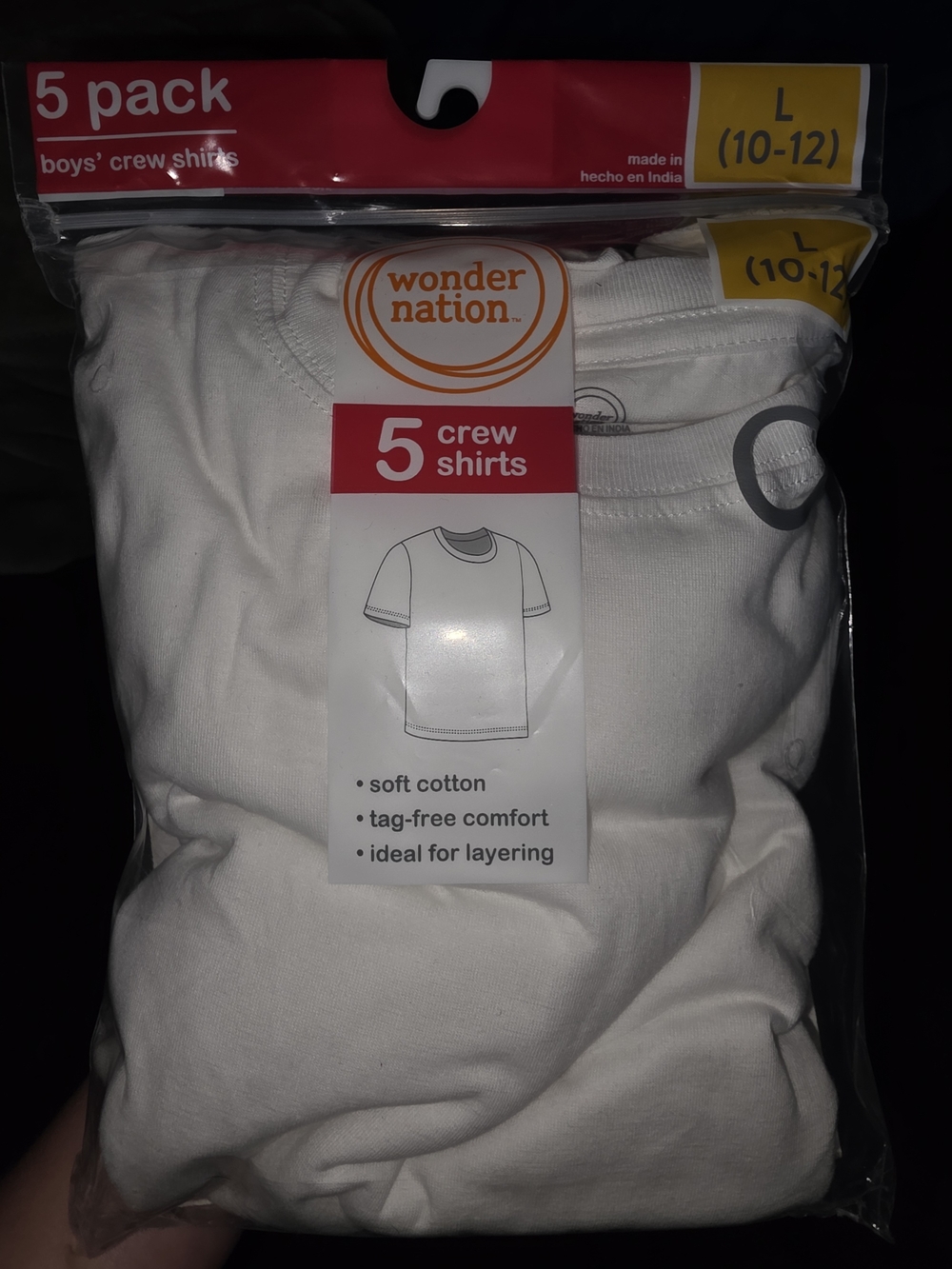 wonder nation White Boys' Short Sleeve Crew T-Shirts - 4 Pack